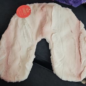 Pink Minky Neck Pillow Cover